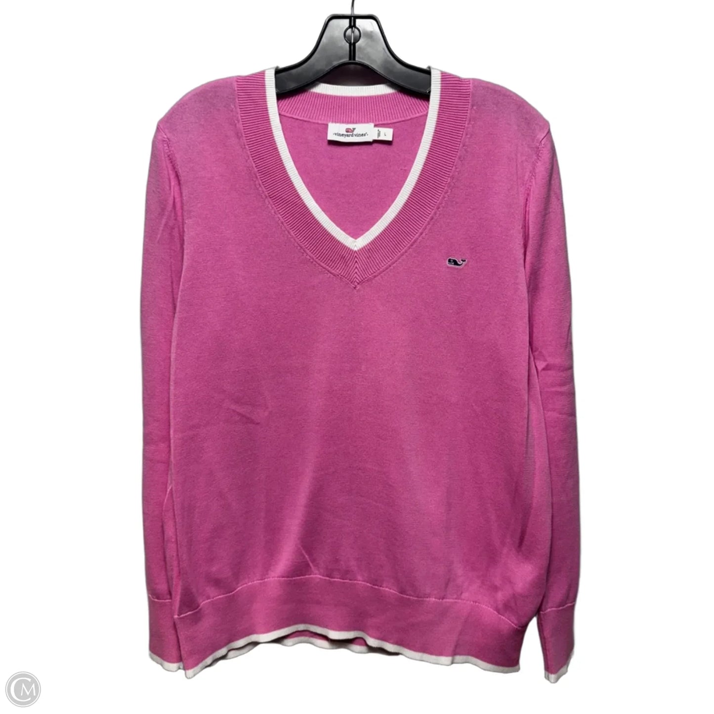 Sweater By Vineyard Vines In Pink, Size: L