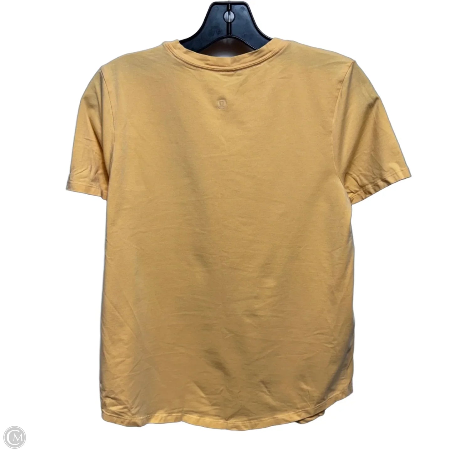 Athletic Top Short Sleeve By Lululemon In Orange, Size: 6