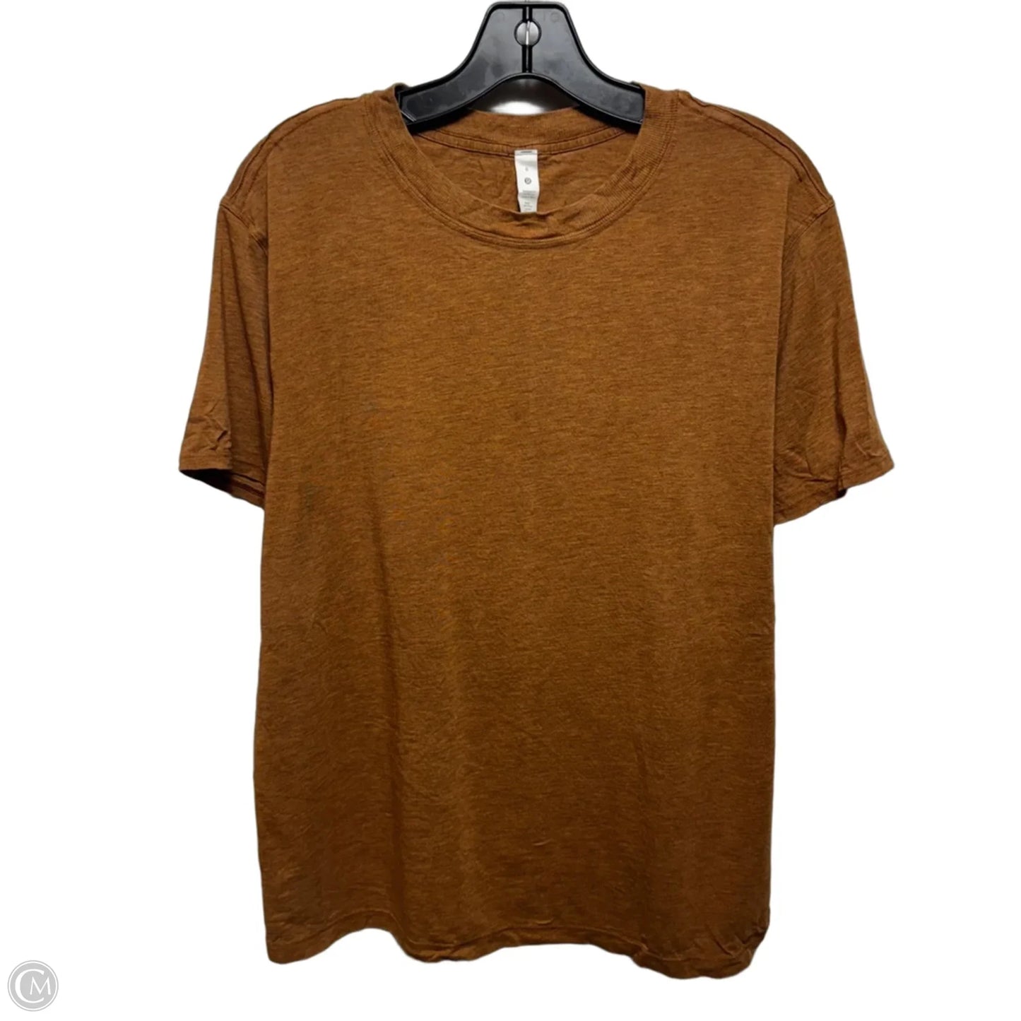 Athletic Top Short Sleeve By Lululemon In Brown, Size: 6
