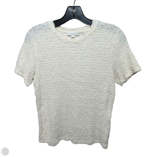 Top Short Sleeve By Vince In Cream, Size: M