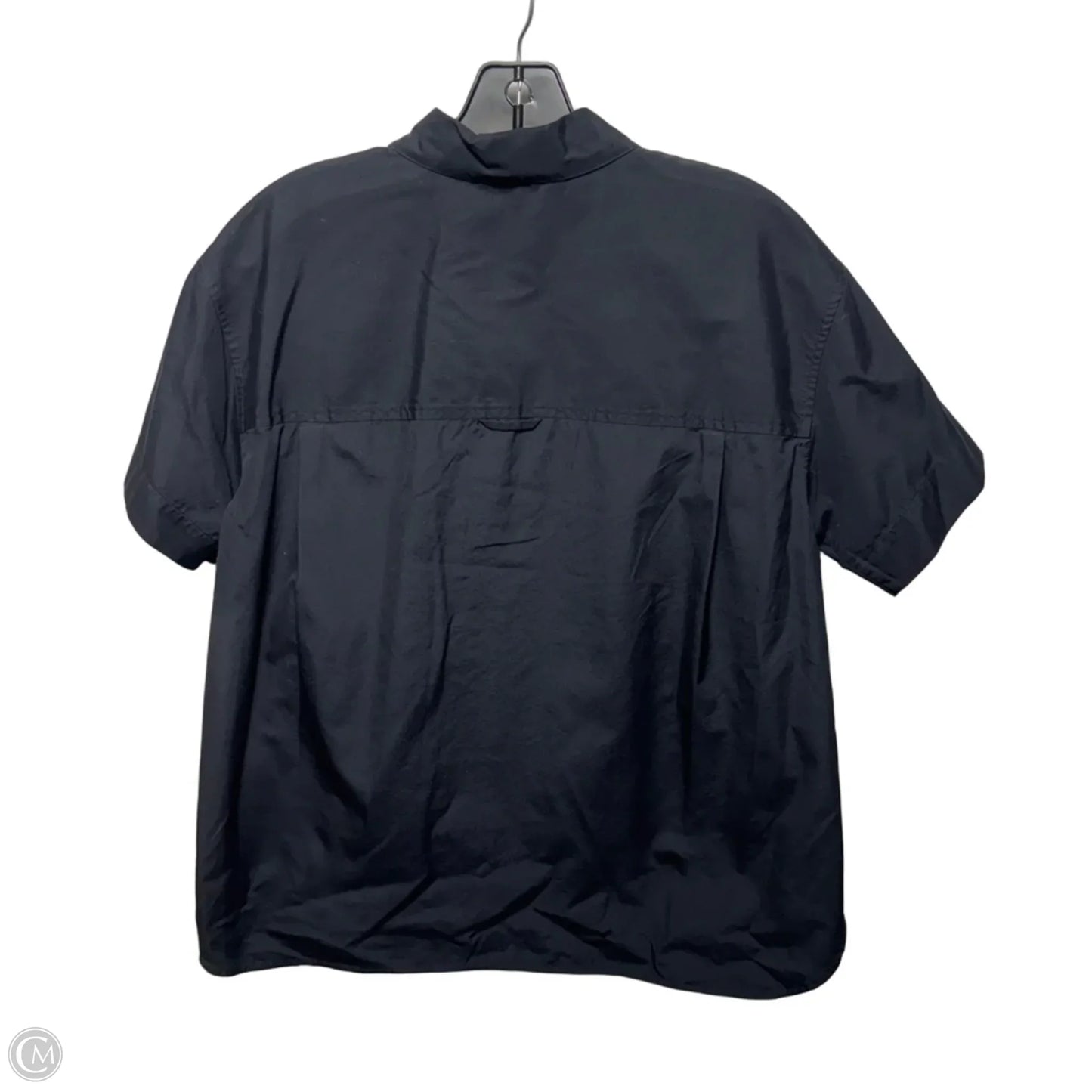 Top Short Sleeve By Vince In Black/Navy, Size: M