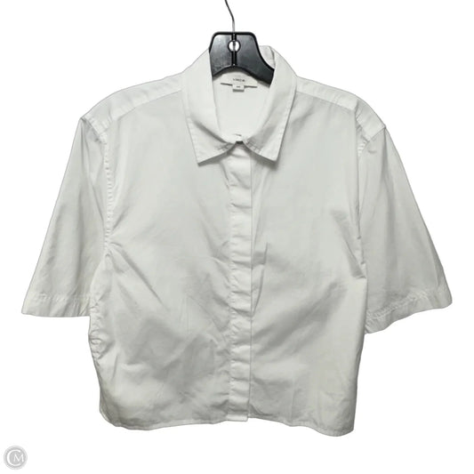 Top Short Sleeve By Vince In White, Size: M