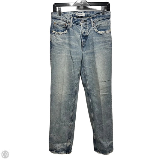 Distressed Jeans Straight By Moussy In Blue Denim, Size: 0/25