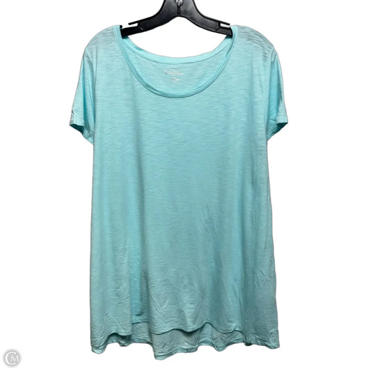 Top Short Sleeve Designer By Lilly Pulitzer In Aqua, Size: Xxl