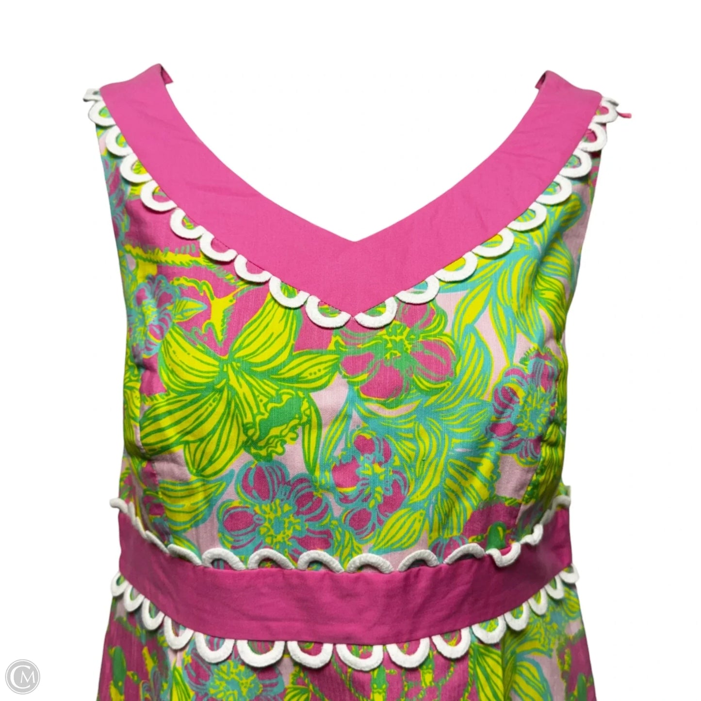 Originals Shift Dress Designer By Lilly Pulitzer In Green & Pink, Size: 4