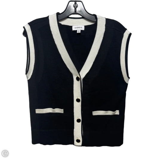 Vest Sweater By Evereve In Black & Cream, Size: Xs