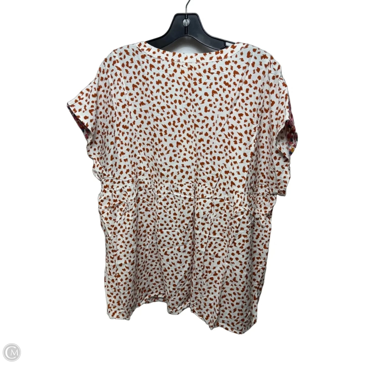 Top Short Sleeve By Savanna Jane In Floral Print, Size: 2x