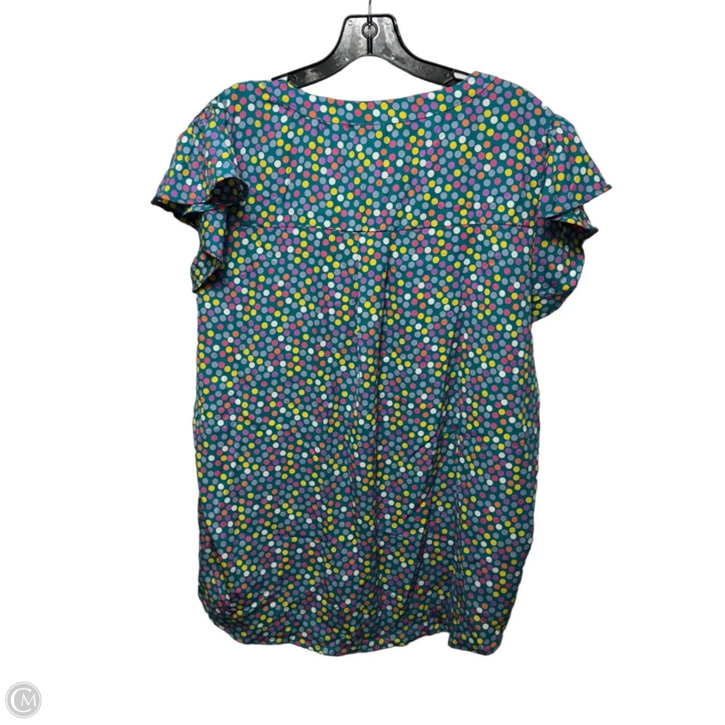 Top Short Sleeve By Andree By Unit In Polkadot Pattern, Size: 2x