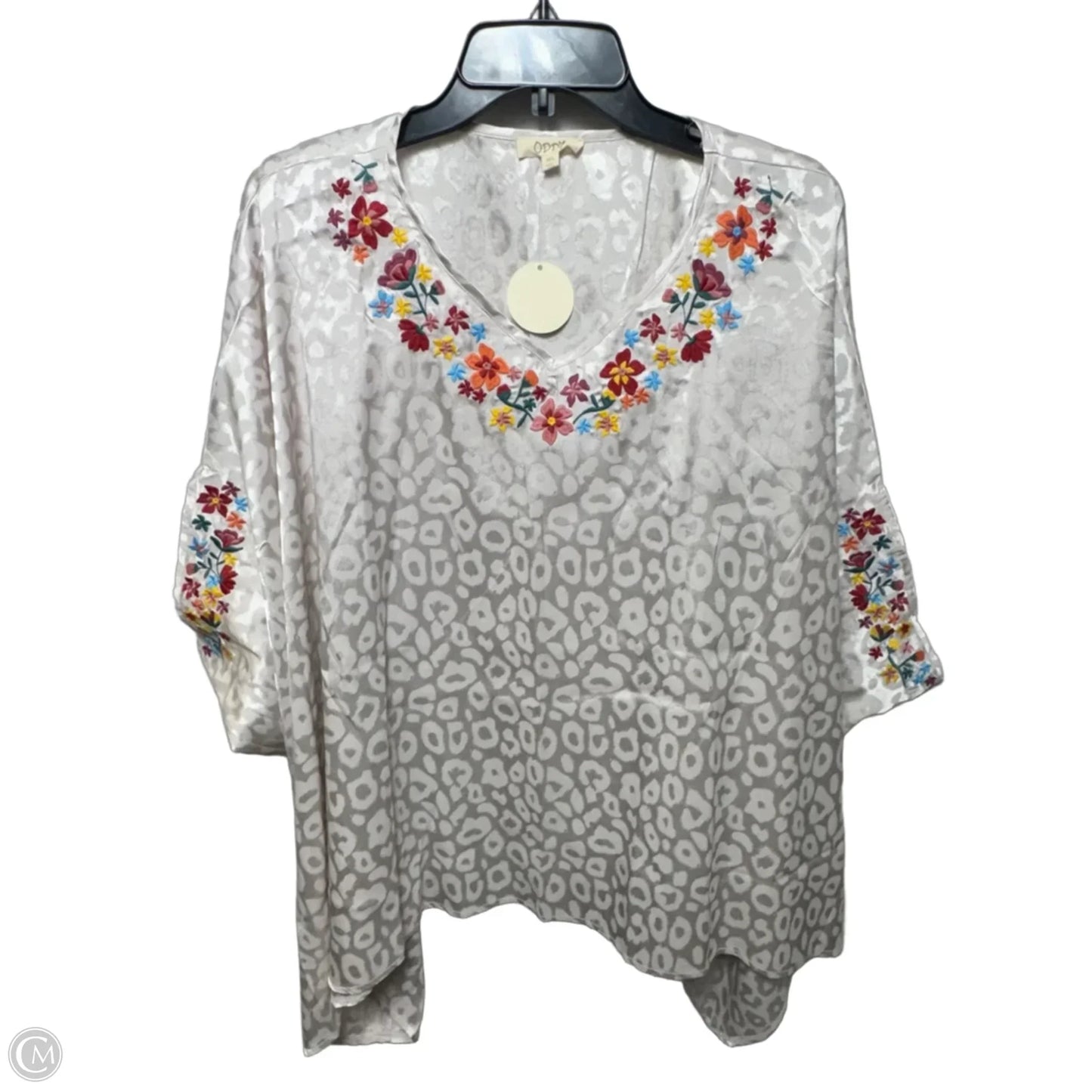 Top Long Sleeve By Oddi In Floral Print, Size: M/L
