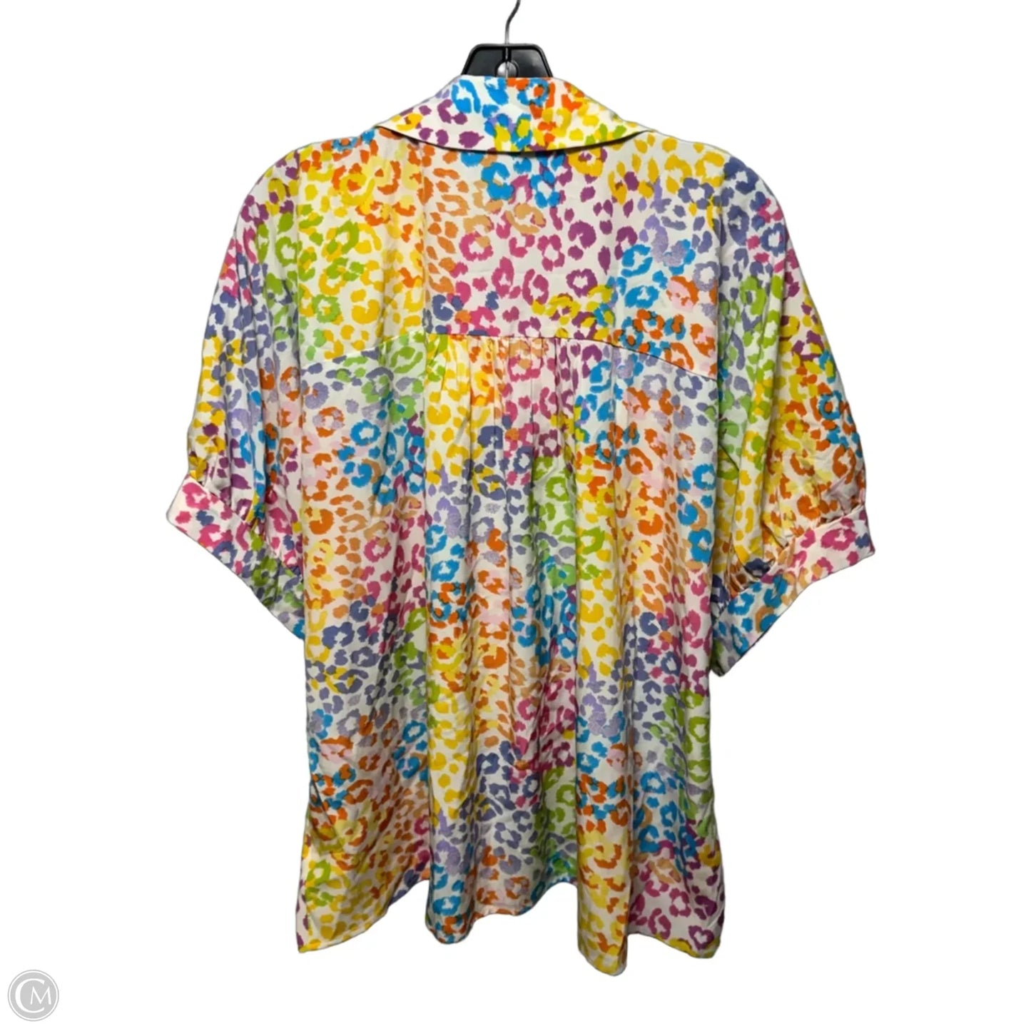Top Short Sleeve By Emily Wonder In Animal Print, Size: L