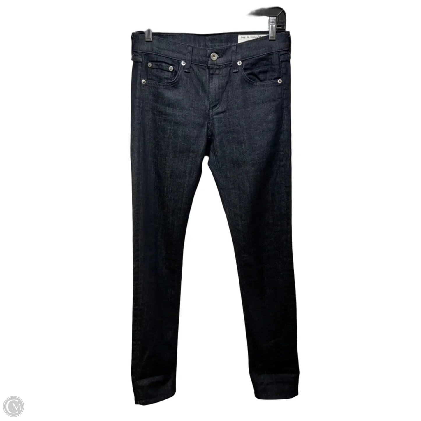 Jeans Skinny By Rag And Bone In Blue Denim, Size: 0/25