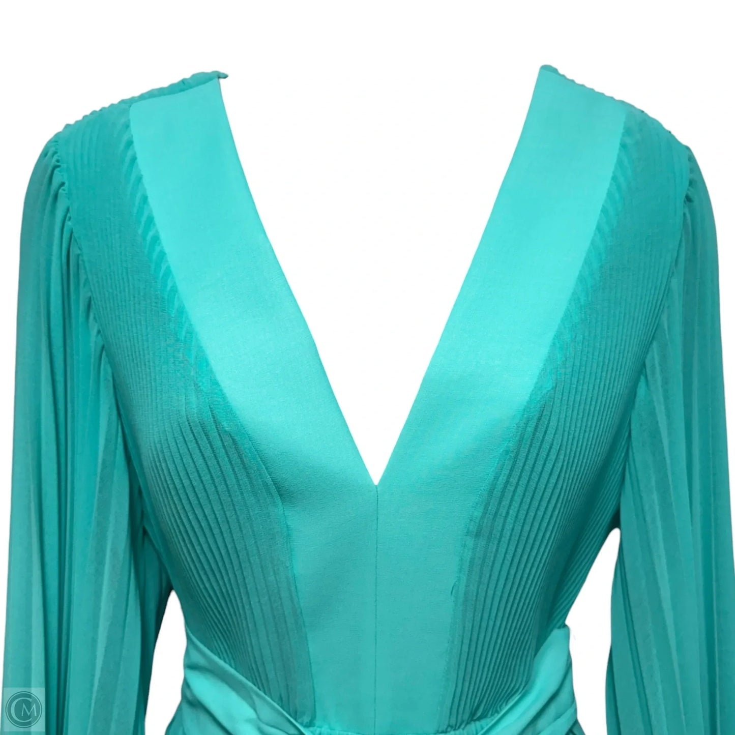 Liv Pleated Dress Designer By Milly In Aqua, Size: 4