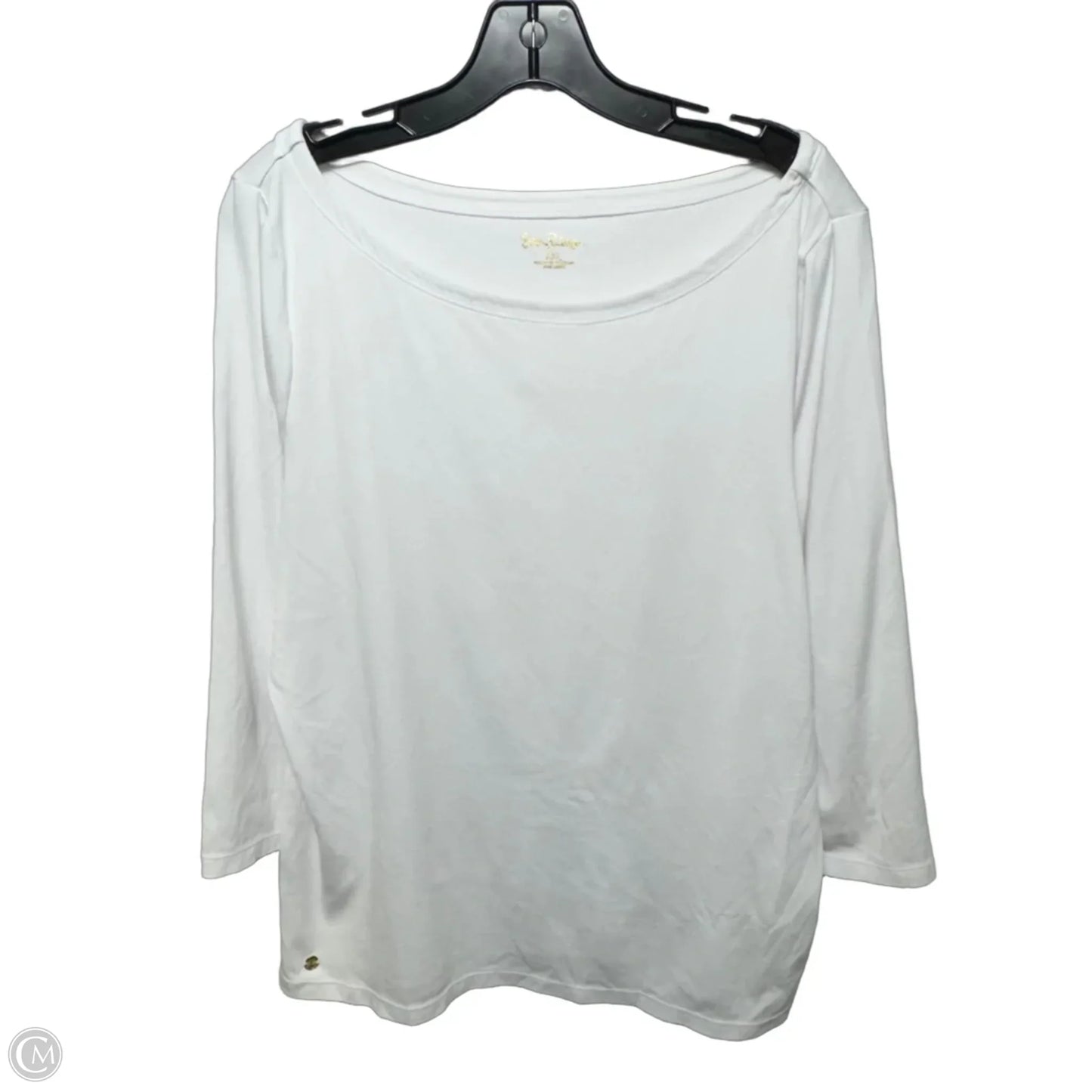 Top 3/4 Sleeve Designer By Lilly Pulitzer In White, Size: Xxl