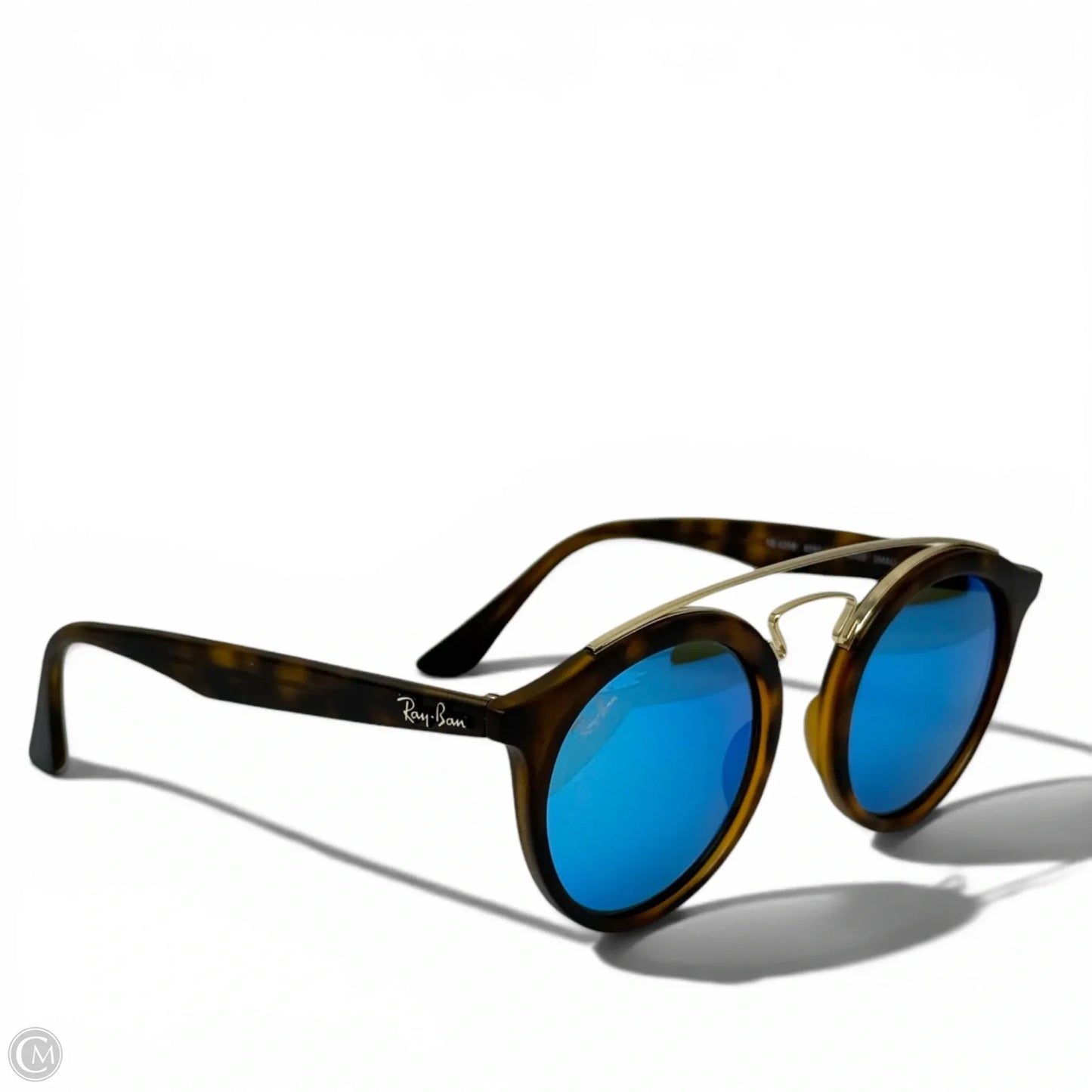 Gatsby Tortoiseshell Sunglasses Designer By Ray Ban, Size: