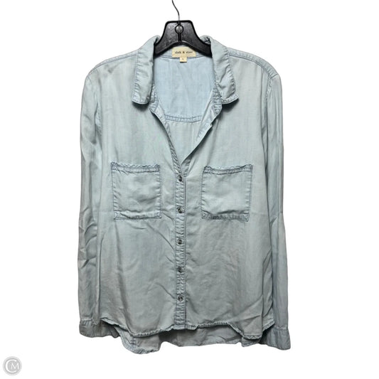 Top Long Sleeve By Cloth & Stone In Blue, Size: L