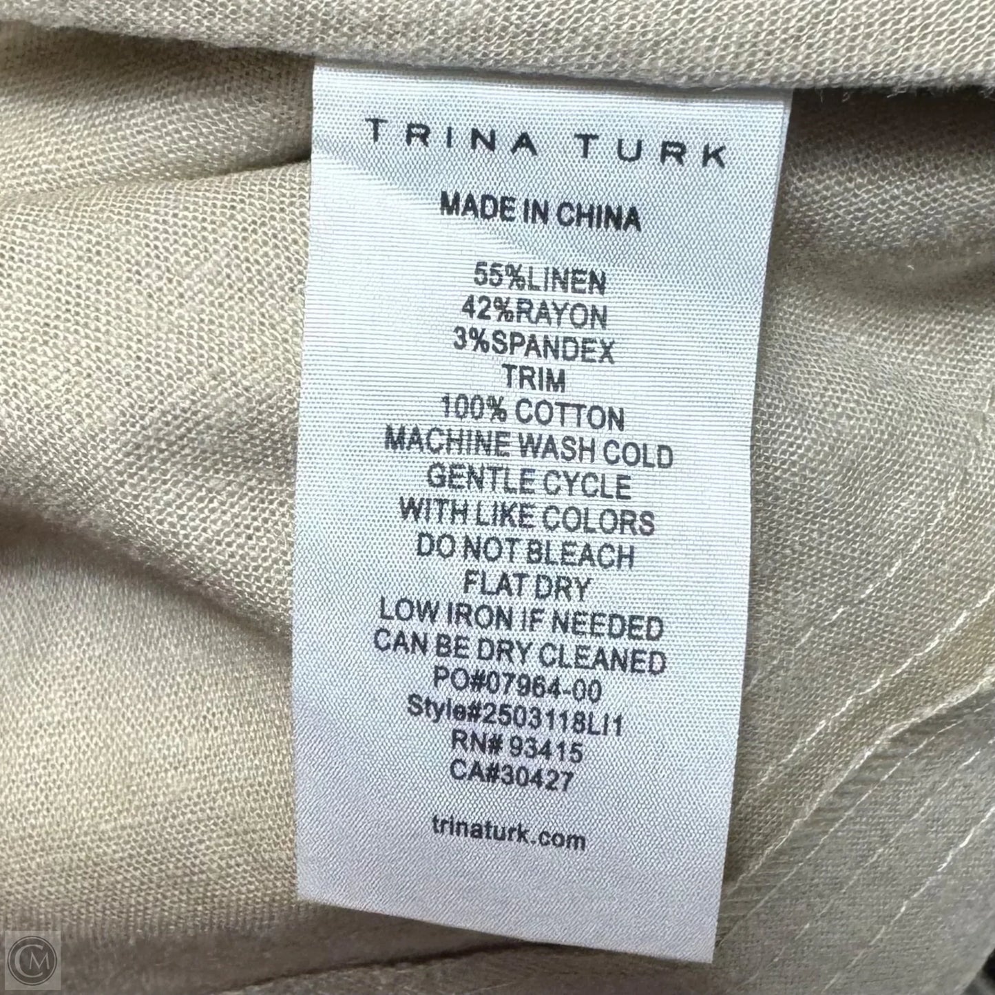 Avignon Top Sleeveless By Trina Turk In Tan, Size: 10