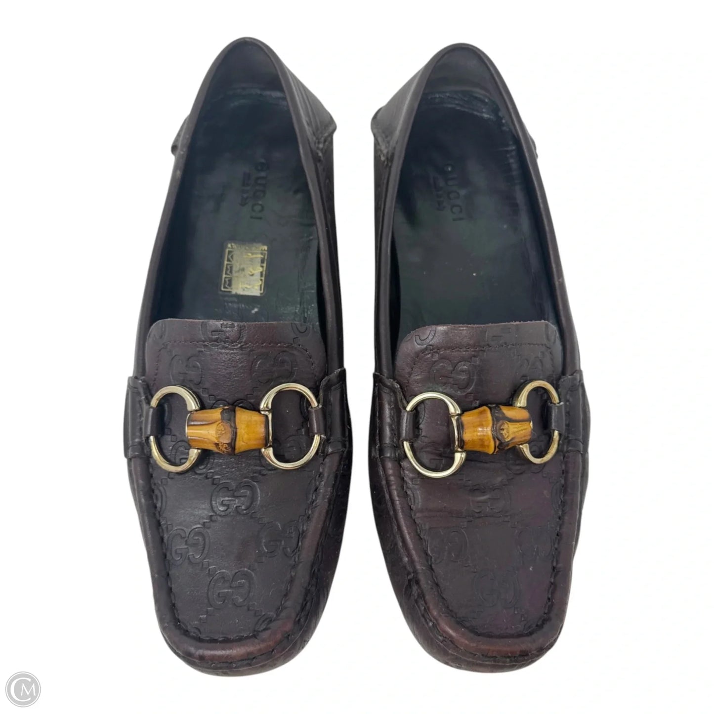 Guccisima Bamboo Horsebit Driving Loafers Shoes Luxury Designer By Gucci In Brown, Size: 7 (37)