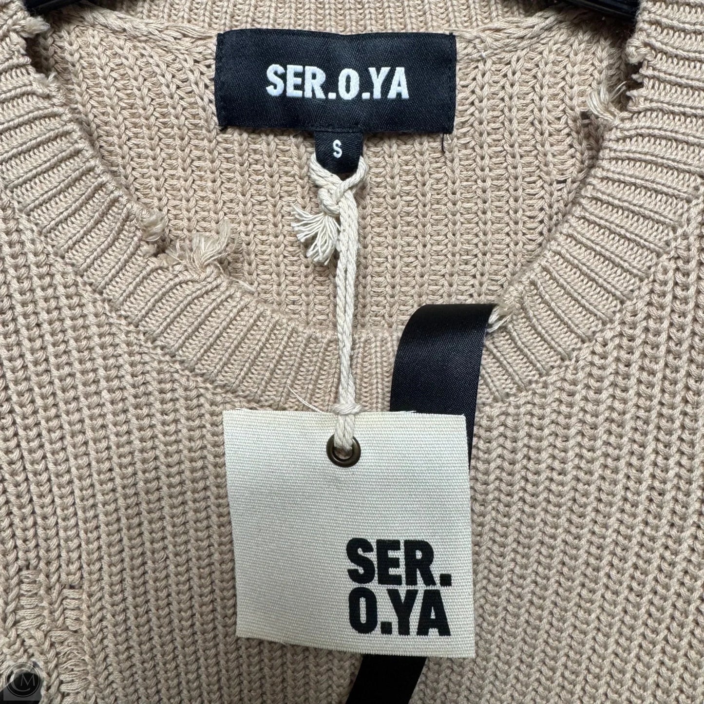 Devin Distressed Sweater By Ser.O.Ya In Tan, Size: S