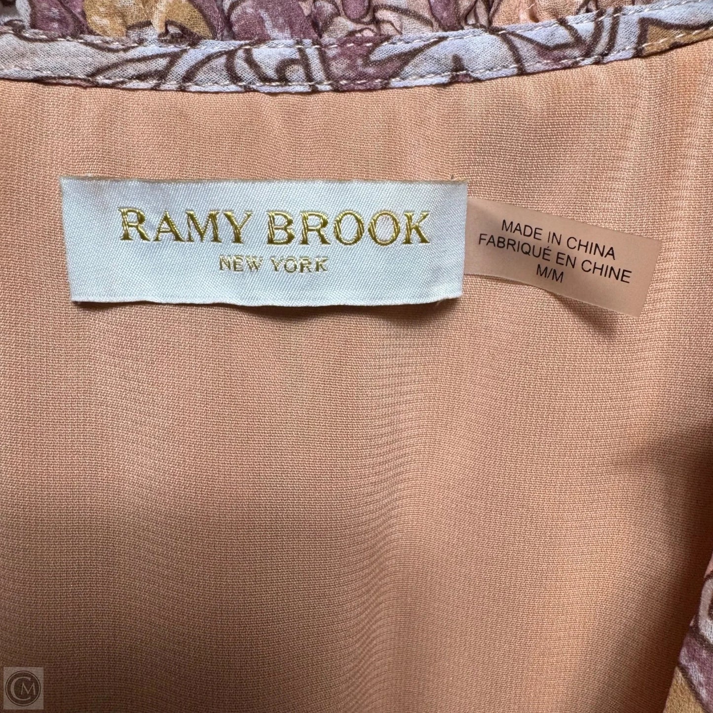 Barron Paisley Long Sleeve Dress By Ramy Brook In In Rose Quartz Combo, Size: M
