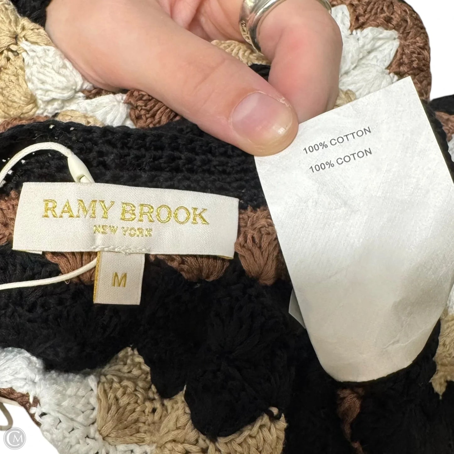 Alanza Sweater Cardigan By Ramy Brook In Chevron Pattern, Size: M