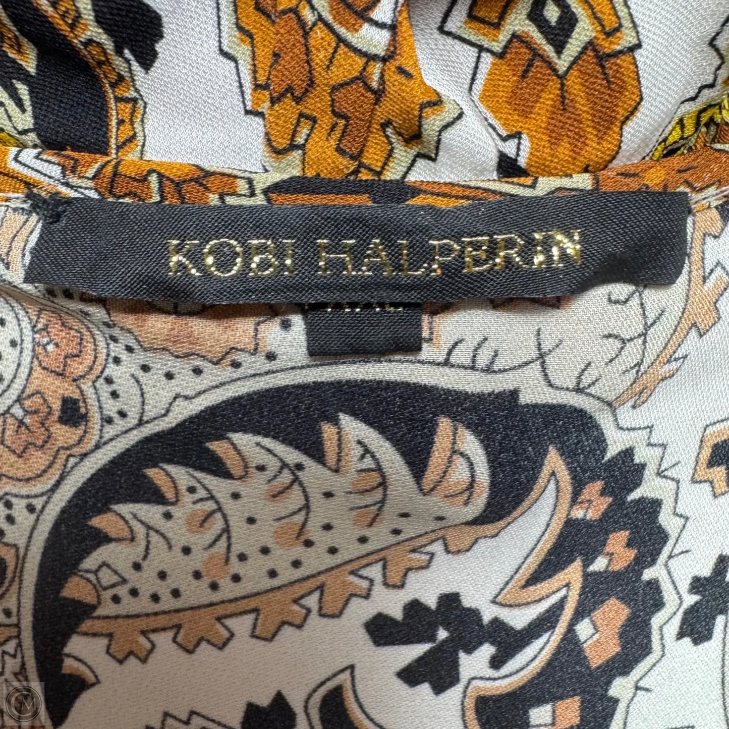 Silk Blouse Long Sleeve By Kobi Halperin In Paisley Print, Size: XXL