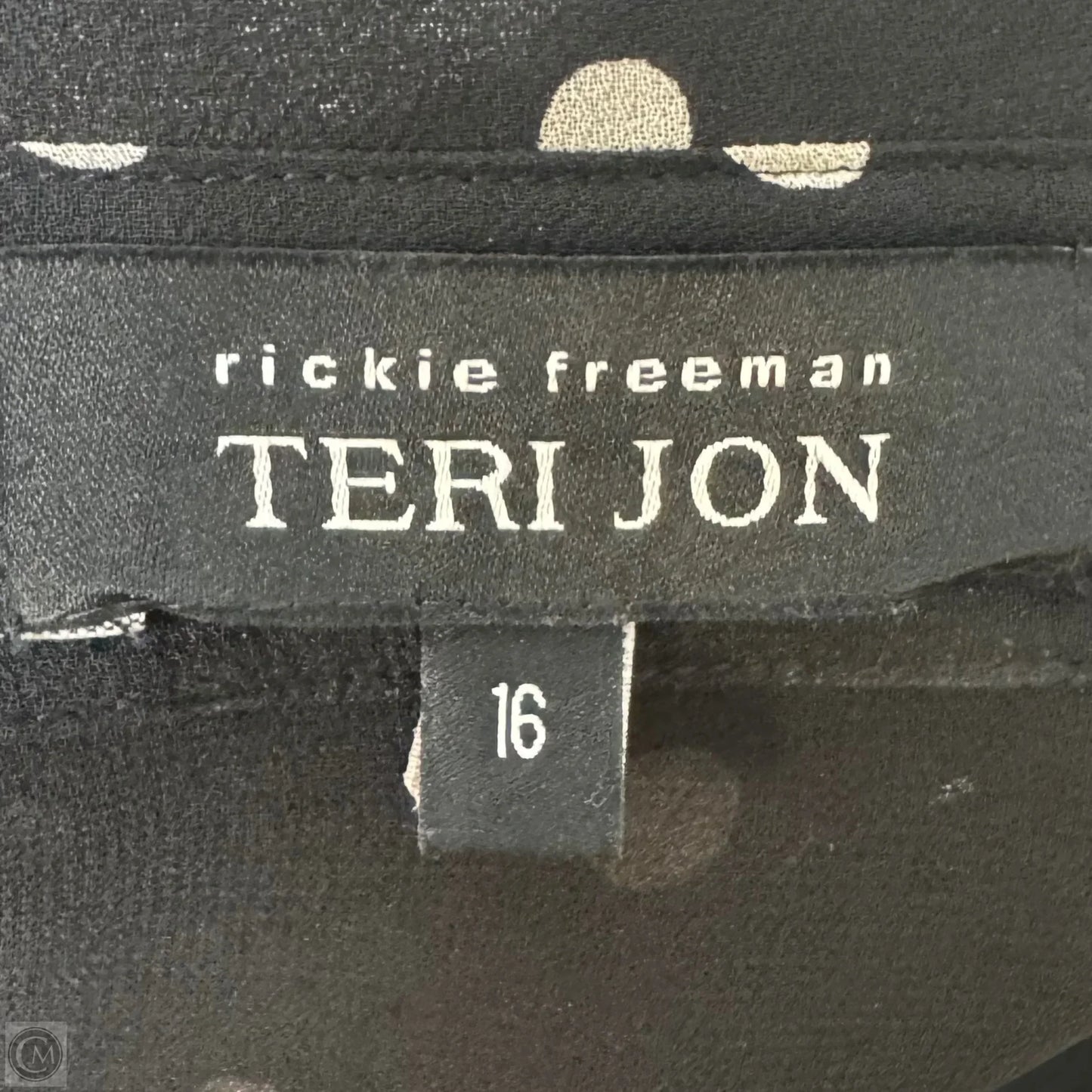 Dress Casual Midi By Rickie Freeman & Teri Jon In Polkadot Pattern, Size: 16