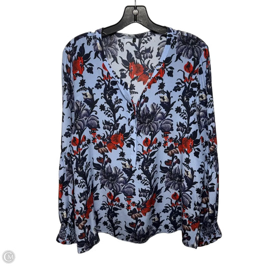 Silk Top Long Sleeve By Kobi Halperin In Floral Print, Size: Xl