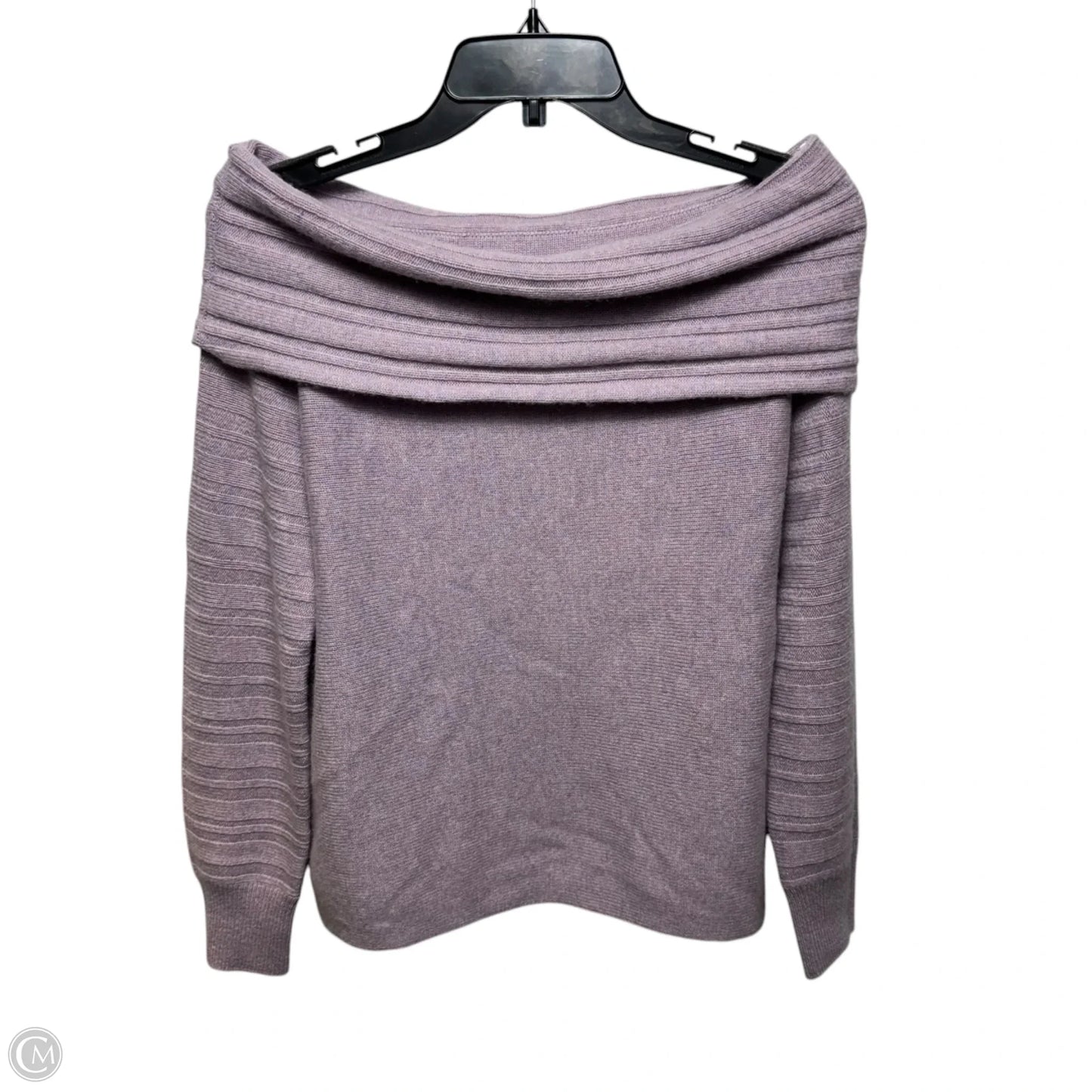 Off The Shoulder Sweater Wool-Cashmere  By Naadam In Purple, Size: Xs