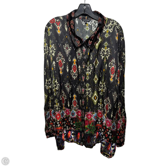 Top Long Sleeve By John Mark In Multi-colored, Size: 3x