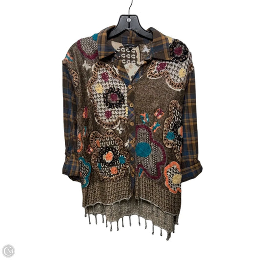 Top Long Sleeve By John Mark In Multi-colored, Size: S