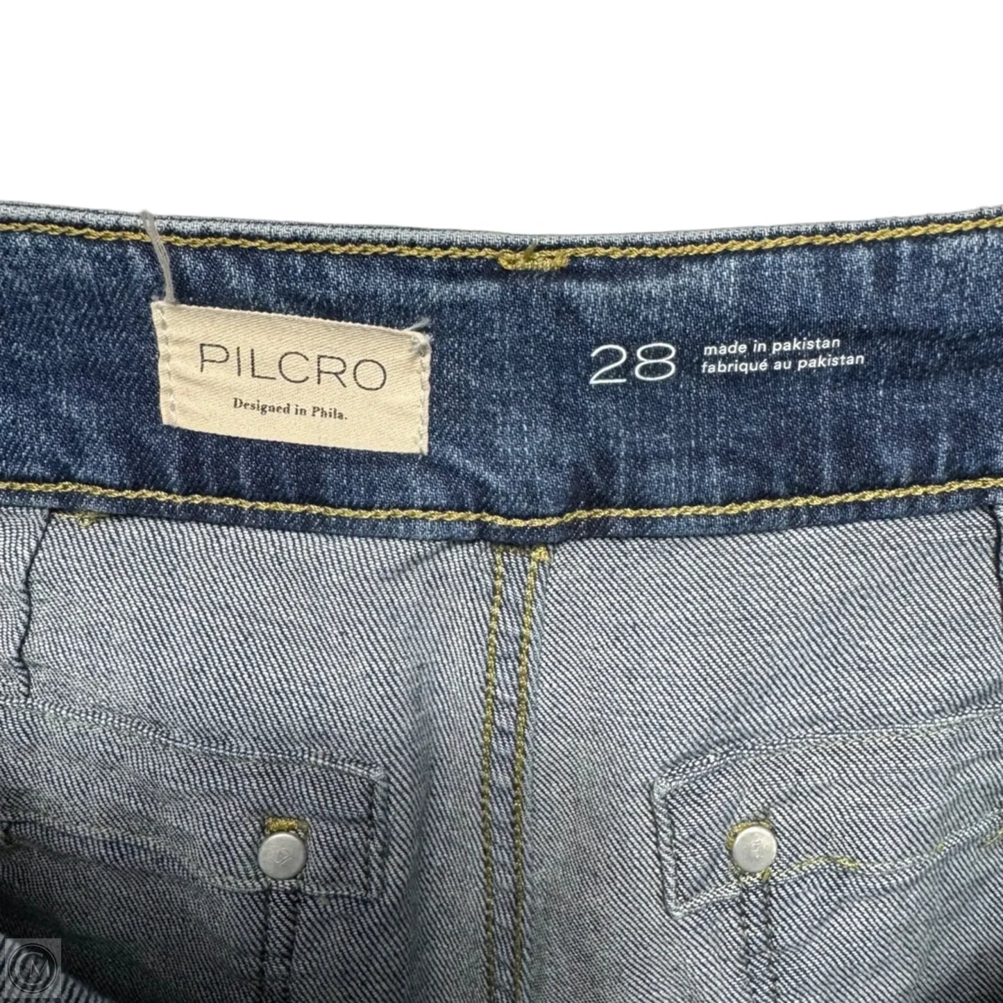 The Wanderer Mid-Rise Relaxed Jeans By Pilcro In Blue Denim, Size: 6/28