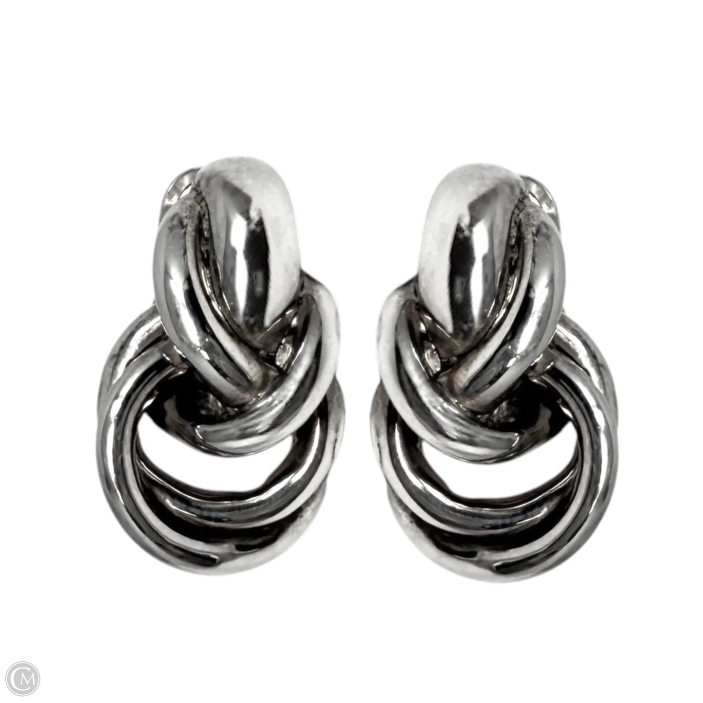 Israel Electroform Sterling Silver Knot Earrings By E & L