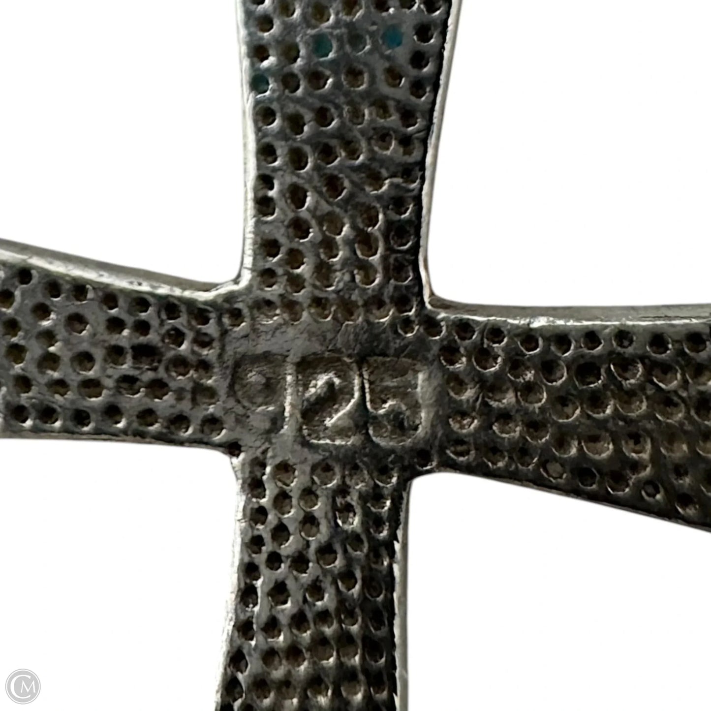 Fire Opal & Sterling Silver Cross Pendant