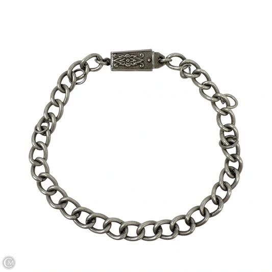 Siam Sterling Silver Chain Bracelet With Engraved Box Clasp