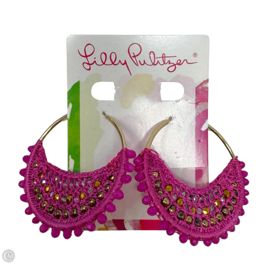 Crochet Crystal Statement Hoop Earrings Designer By Lilly Pulitzer