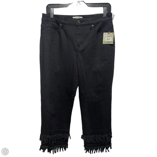 Essentials Fringe Jeans By John Mark In Black, Size: 8p