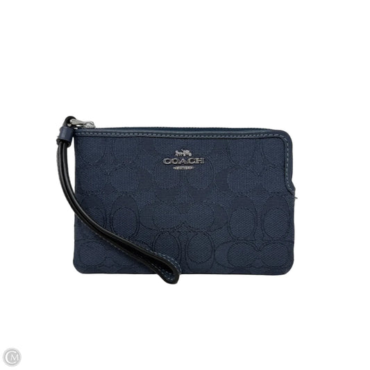 Corner Zip Wristlet Designer By Coach, Size: Small