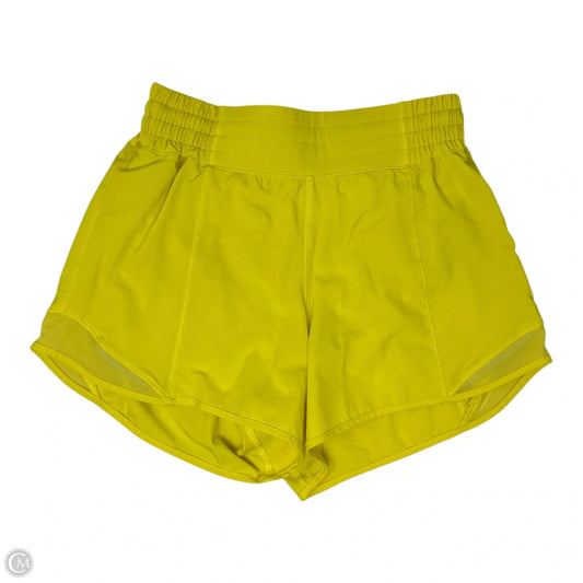 Athletic Shorts By Lululemon In Yellow, Size: 4
