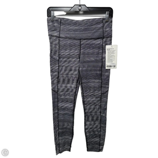 Fast & Free HR 25” Athletic Leggings By Lululemon In Black & White, Size: 8