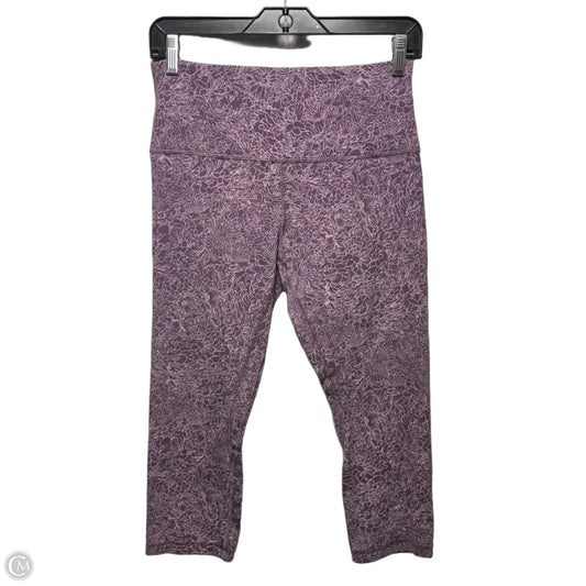 Athletic Leggings Capris By Lululemon In Pink & Purple, Size: 10