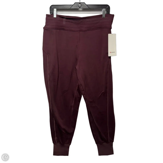 Flurry Up HR Jogger Athletic Pants By Lululemon In Maroon, Size: 10