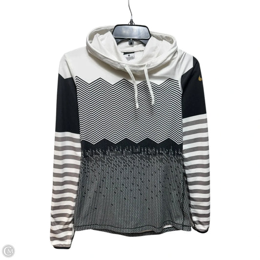 Athletic Sweatshirt Hoodie By Nike Apparel In Striped Pattern, Size: S
