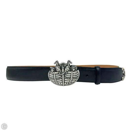 C. 1995 Museum Collection Leather Belt with Noah's Ark Buckle   By Brighton, Size: Large