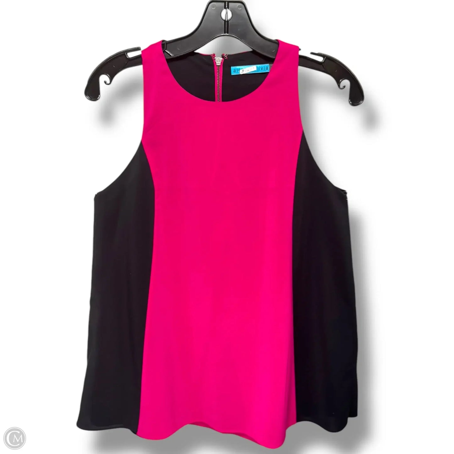 Lindsay Long Loose Tank with Seams Designer By Alice + Olivia In Magenta, Size: S