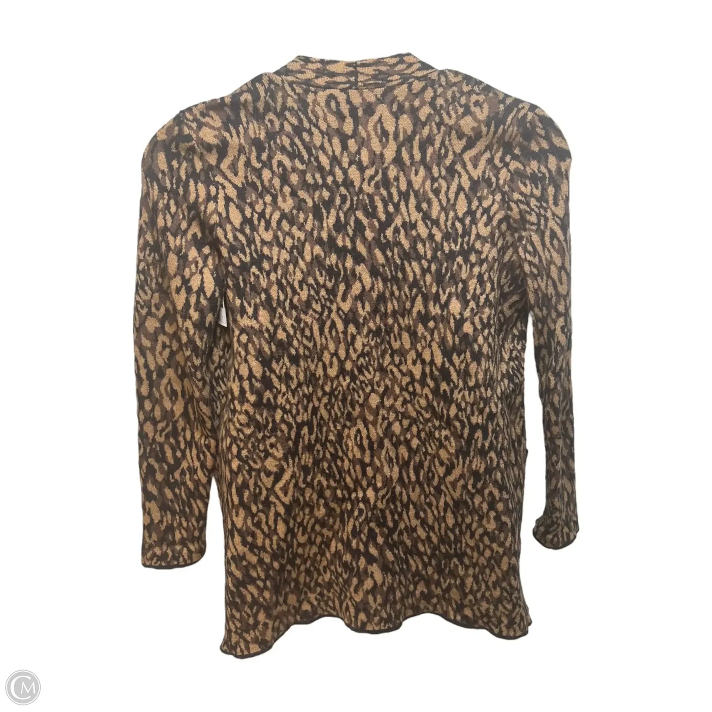 Jacqueline Merino Wool Open Cardigan By J Mclaughlin In Animal Print, Size: M