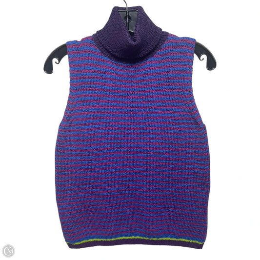Turtleneck Top Sleeveless By Marisa Christina In Striped Pattern, Size: M