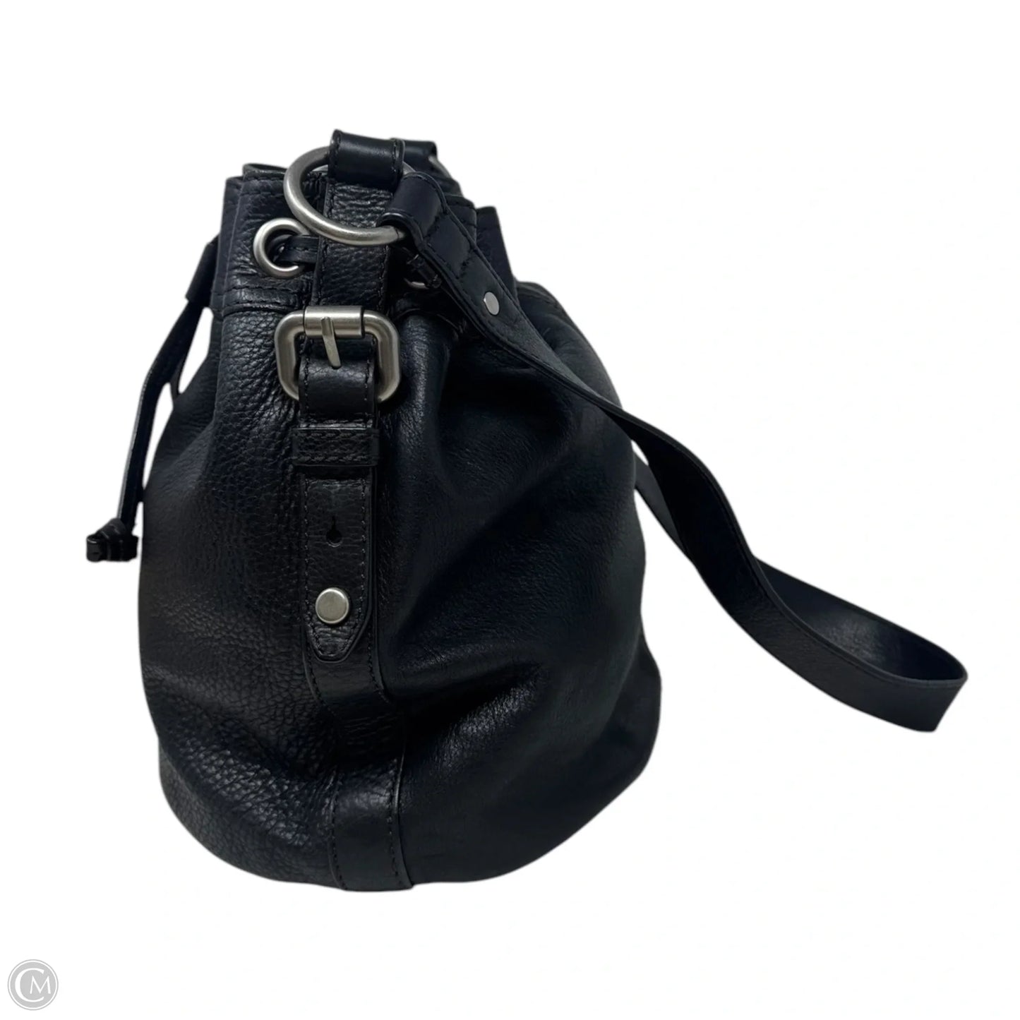 Maddox Drawstring Bucket Handbag Leather By Fossil, Size: Medium