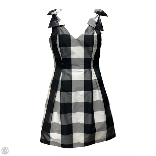 Penelope Bow Gingham Taffeta Dress Casual Short By Tyler Boe In Checkered Pattern, Size: 8