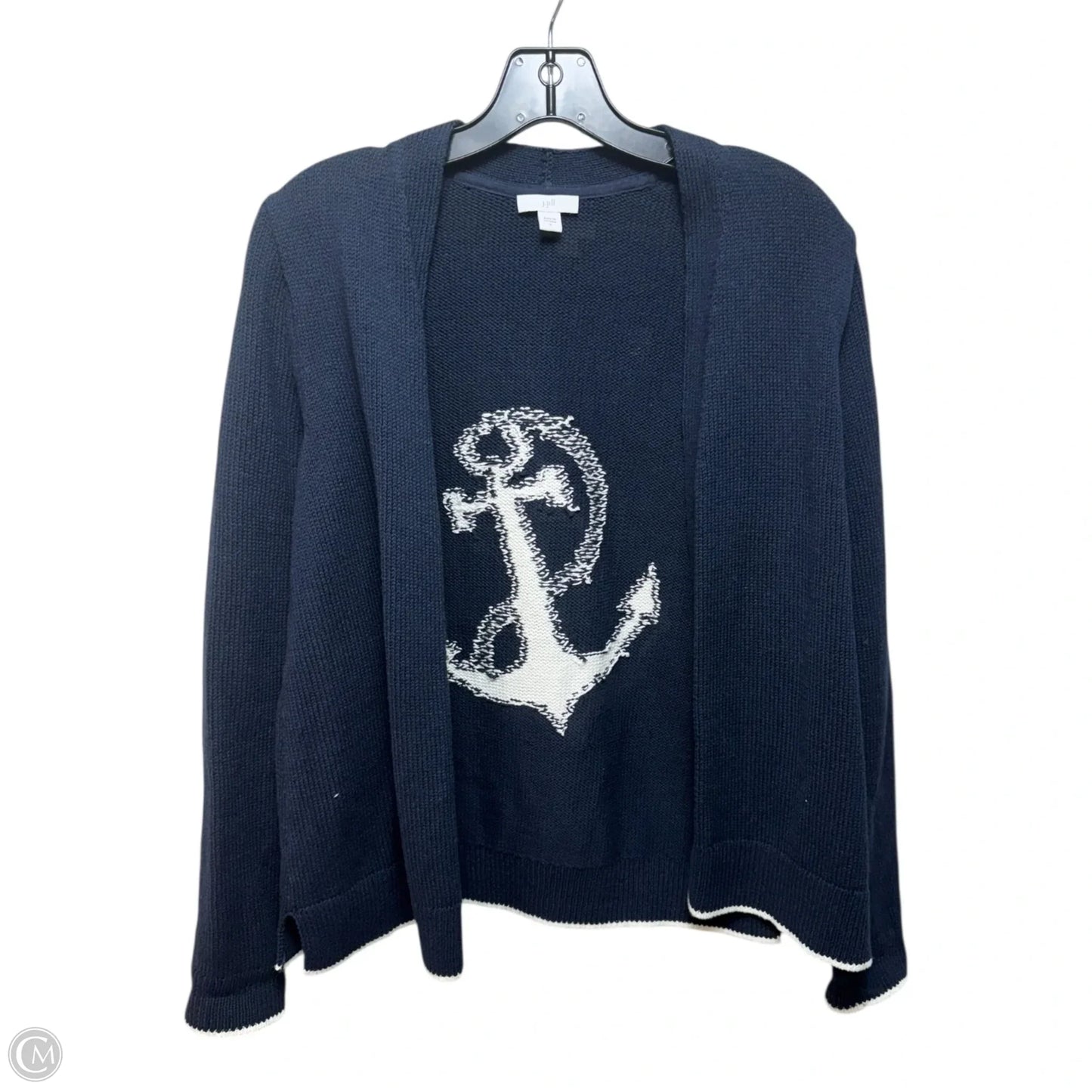 Anchor Sweater Cardigan By J. Jill In Navy, Size: S