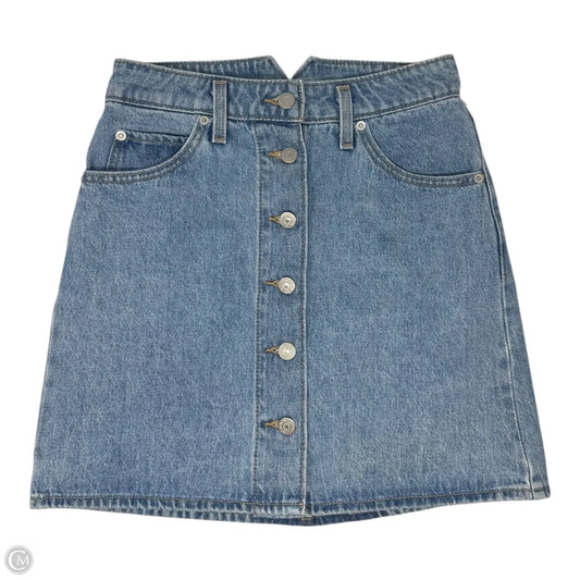 Skirt Mini & Short By Levis In Blue Denim, Size: 0